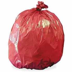 Medegen MHMS Red Biohazard Waste Liners - 7 gal Capacity - 24’’x24’’ - 1.20 mil - 50/Box - Medical Bags & Containers
