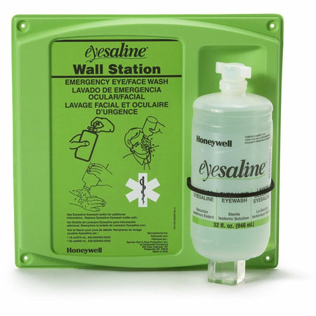 Medline Eyesaline Wall-Mount Eyewash Station: 1 Quart - Durable & Tamper-Resistant
