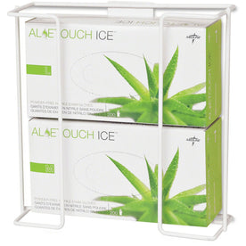 Medline Horizontal-Mount Wire Double Glove Box Holder - White (2/Pack) - Holders