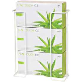 Medline Horizontal-Mount Wire Triple Glove Box Holder - White - 2/Pack - Holders