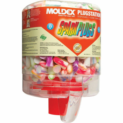 Medline SparkPlugs Foam Earplugs - Green - 250 Pairs Dispenser - Protective Gear