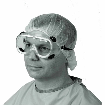 Medline Standard Lab Goggles: Fluid Protection Impact Resistant - Protective Gear