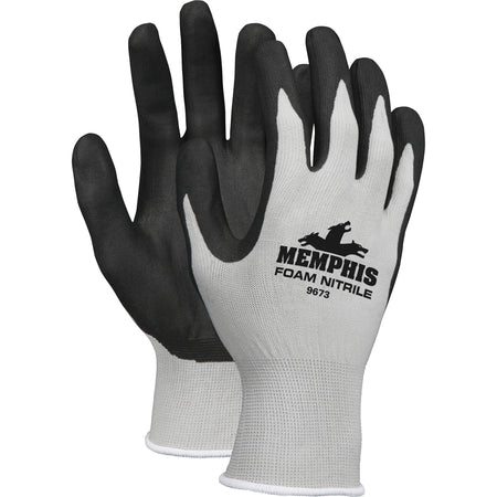 Memphis 13-Gauge Foam Coated Palm Gloves - XL - Cut & Spill Resistant - Industrial - 2/Pack - Work