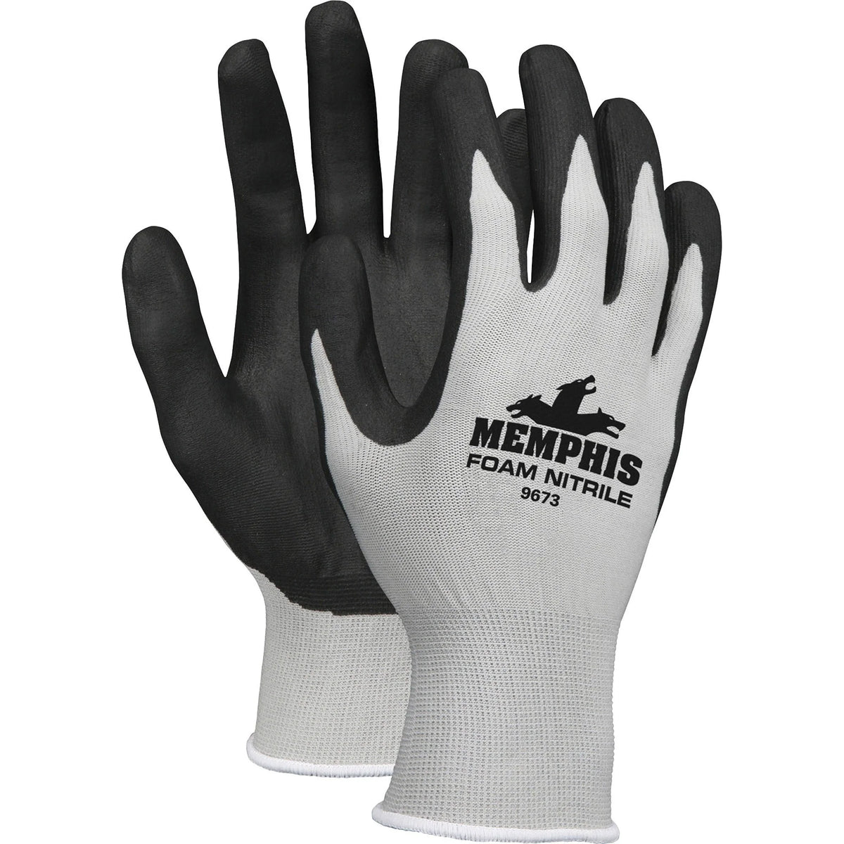 Memphis Nitrile Coated Knit Gloves - Large Size - Industrial Grade