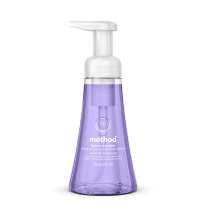 Method Foaming Hand Soap: French Lavender Scent 10 fl oz Pump Bottle - Dirt Remover - 6/Carton - Soaps/Cleaners