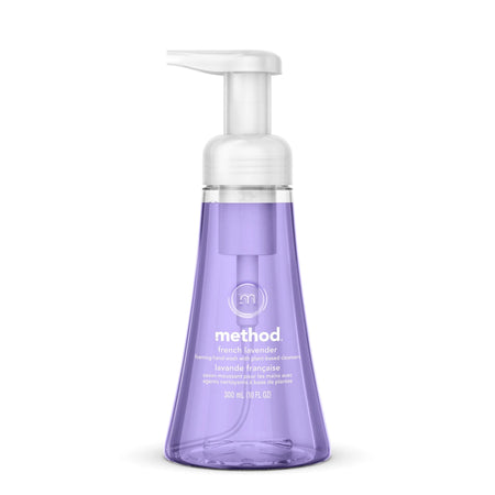 Method Foaming Hand Soap: French Lavender Scent 10 fl oz Pump Bottle - Dirt Remover - 6/Carton - Soaps/Cleaners
