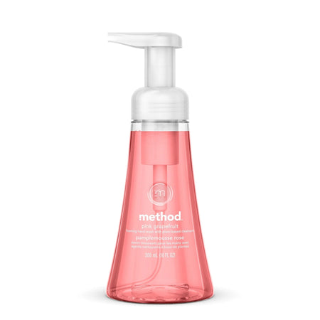 Method Foaming Hand Soap: Pink Grapefruit Scent 10 fl oz Pump Bottle - Light Pleasant - 6/Carton - Soaps/Cleaners