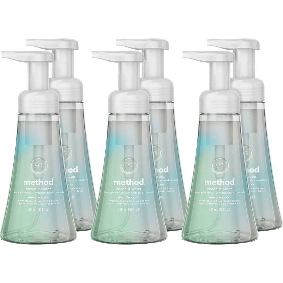 Method Foaming Hand Wash: Coconut Water Scent 10 fl oz Pump Bottle - Clear - 6/Carton - Soaps/Cleaners