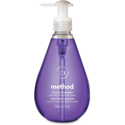 Method Gel Hand Soap: French Lavender Scent 12 fl oz Pump Bottle - Antibacterial Moisturizing Formula - Soaps/Cleaners