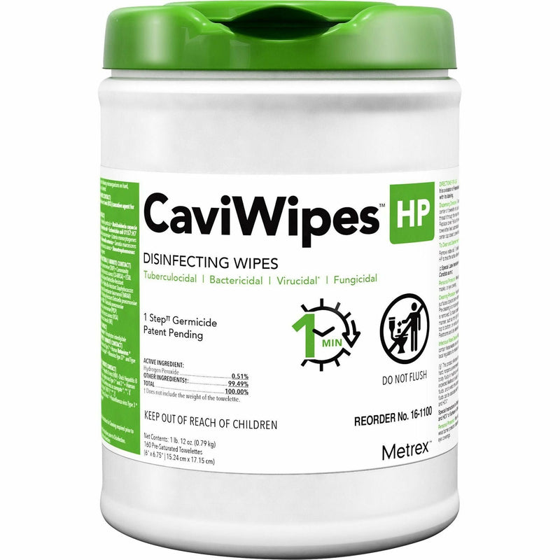Metrex CaviWipes HP Disinfectant Wipes - Pack of 160 - Cleaning