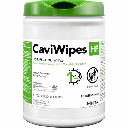 Metrex CaviWipes HP Disinfectant Wipes - Pack of 160 - Cleaning
