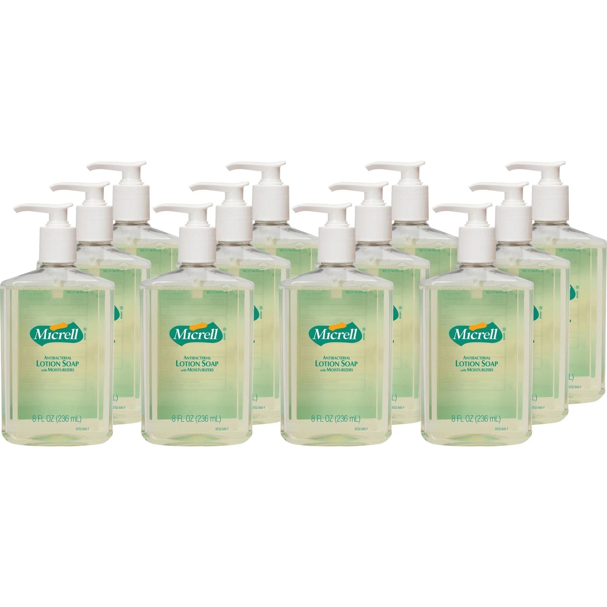 Micrell Antibacterial Lotion Soap: Citrus Scent 8 fl oz Pump Bottle - 12/Carton - Hand Soaps/Cleaners