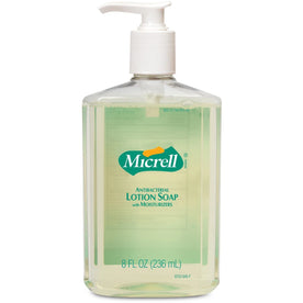 Micrell Antibacterial Lotion Soap: Citrus Scent 8 fl oz Push Pump Dispenser - Kill Germs Hand Care - Soaps/Cleaners