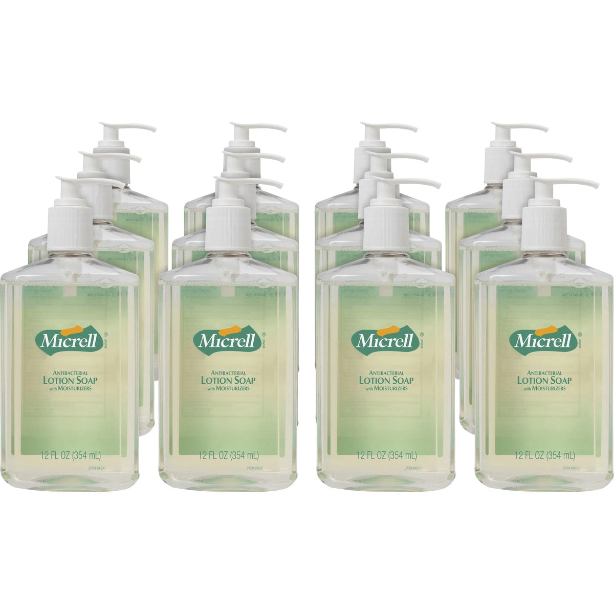 Micrell Antibacterial Lotion Soap: Fast-Acting Orange Hand Wash - 12 oz Pump Bottle - Soaps/Cleaners