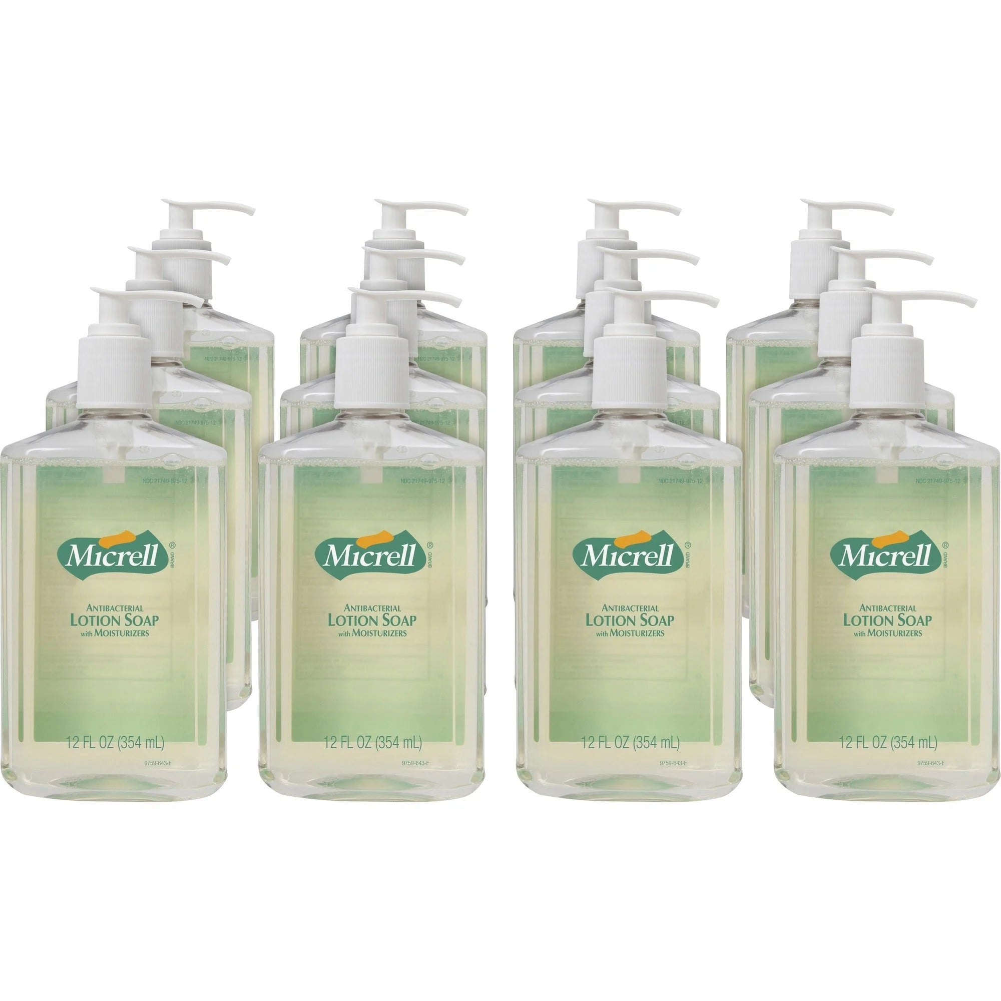Micrell Antibacterial Lotion Soap: Fast-Acting Orange Hand Wash - 12 oz Pump Bottle - Soaps/Cleaners