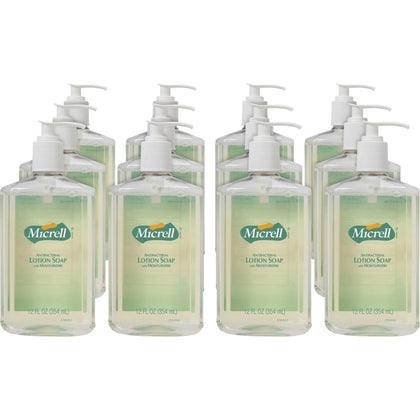 Micrell Antibacterial Lotion Soap: Fast-Acting Orange Hand Wash - 12 oz Pump Bottle - Soaps/Cleaners