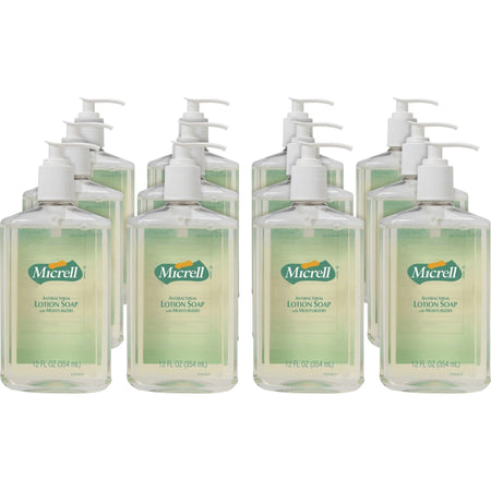 Micrell Antibacterial Lotion Soap: Fast-Acting Orange Hand Wash - 12 oz Pump Bottle - Soaps/Cleaners