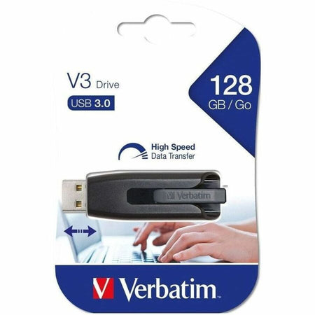 Verbatim 128GB Store 'n' Go V3 USB 3.2 Gen 1 Flash Drive - Gray - Alternate-Image11