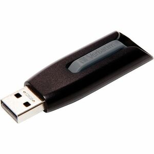 Verbatim 128GB Store 'n' Go V3 USB 3.2 Gen 1 Flash Drive - Gray - Large