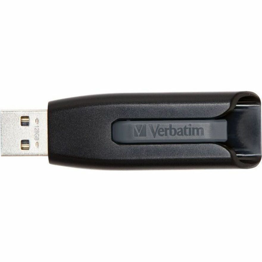 Verbatim 128GB Store 'n' Go V3 USB 3.2 Gen 1 Flash Drive - Gray - Top