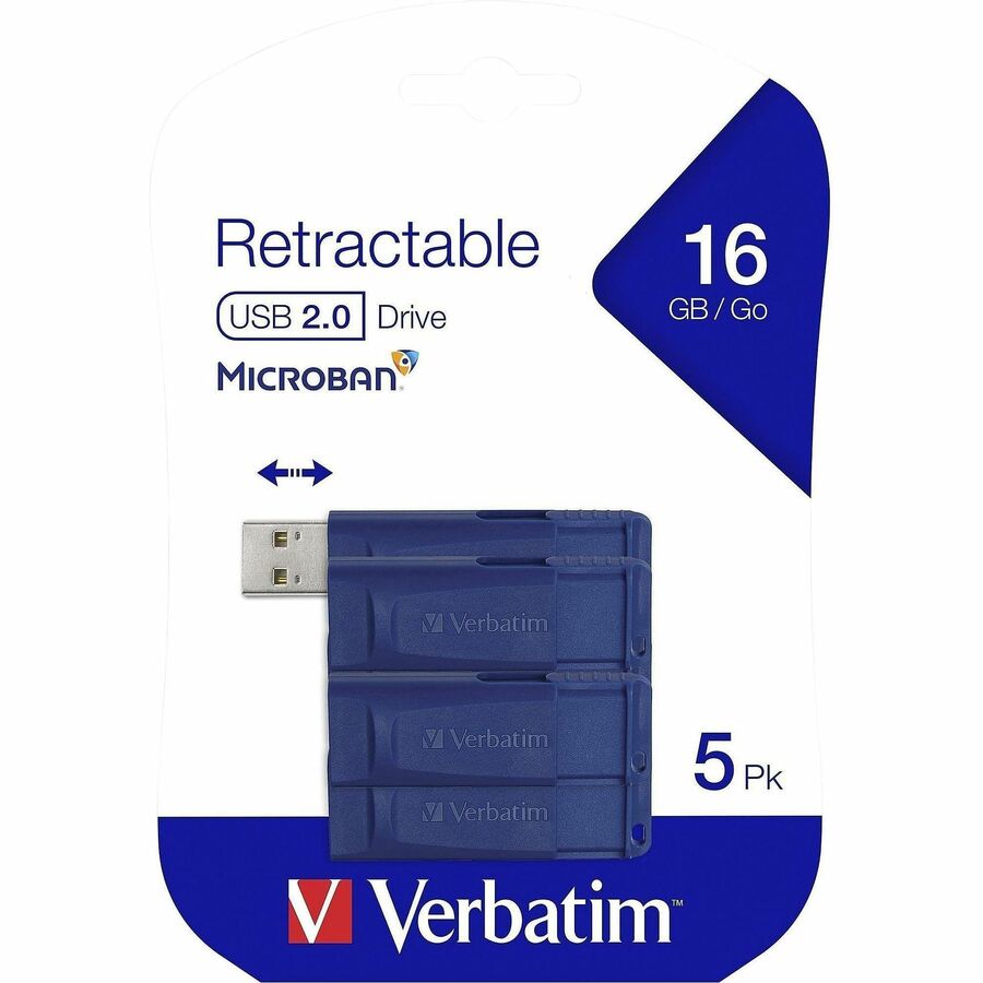 Verbatim 16GB USB Flash Drive - 5pk - Blue - Alternate-Image5