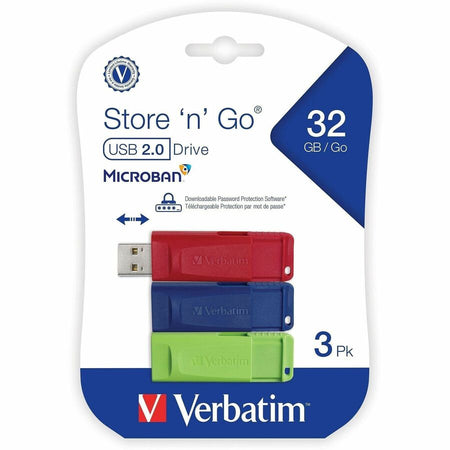 Verbatim 32GB Store 'n' Go USB Flash Drive - 3pk - Red, Green, Blue - Alternate-Image5