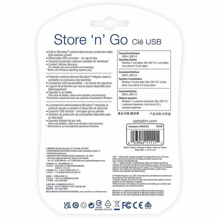 Verbatim 64GB Store 'n' Go USB Flash Drive - 2pk - Blue, Green - Alternate-Image3