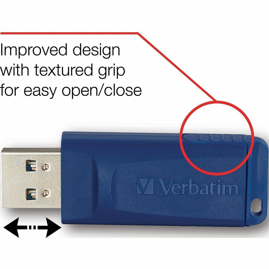 Verbatim 8GB USB Flash Drive - 5pk - Blue - Alternate-Image4