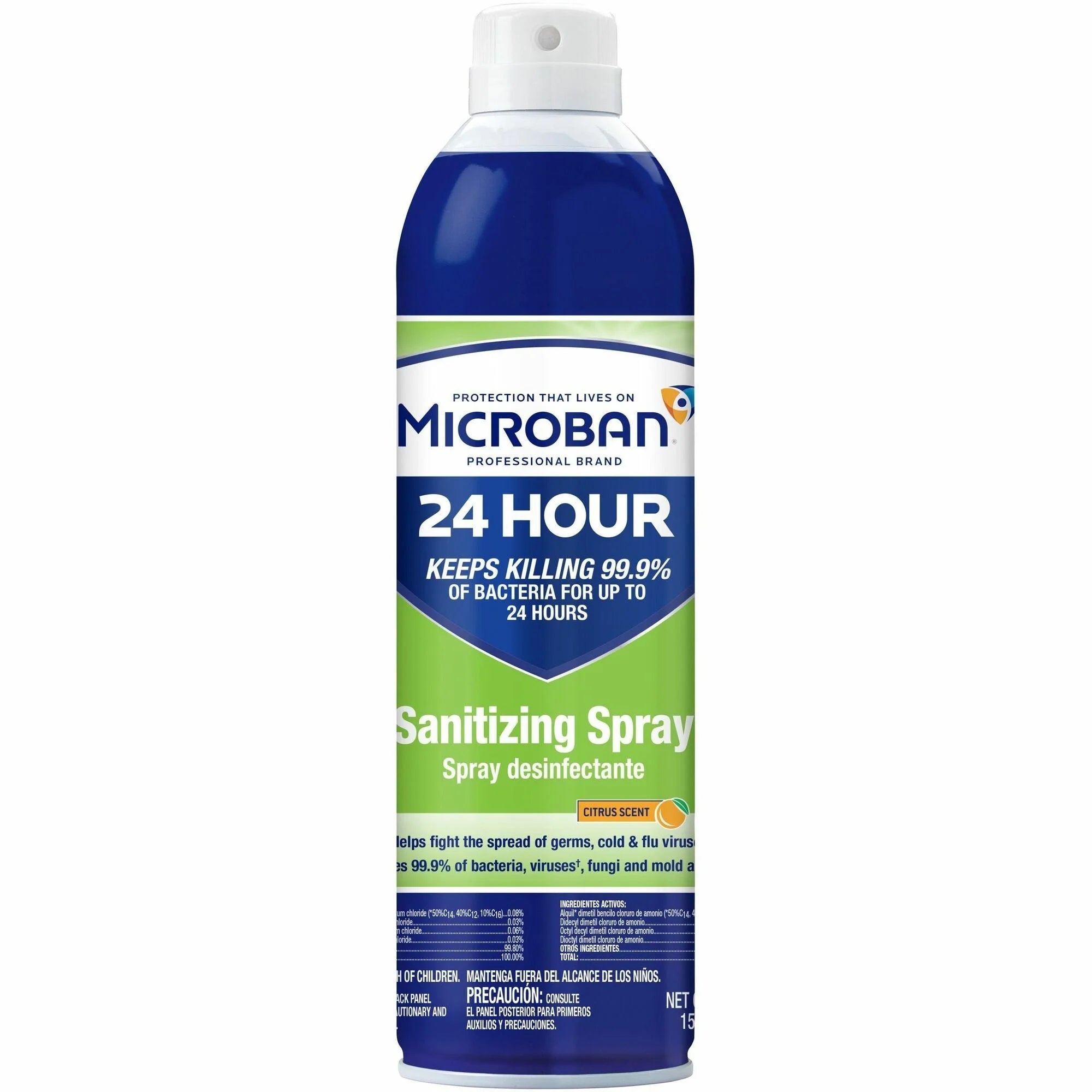 Microban Professional Sanitizing Spray: Citrus Scent Antimicrobial Disinfectant - Disinfectants