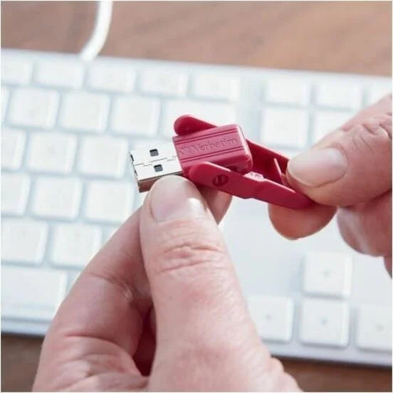 Microban Store ’n’ Flip USB Flash Drive 16GB 2pk - Blue/Berry - Lifetime Warranty - Memory & Drives
