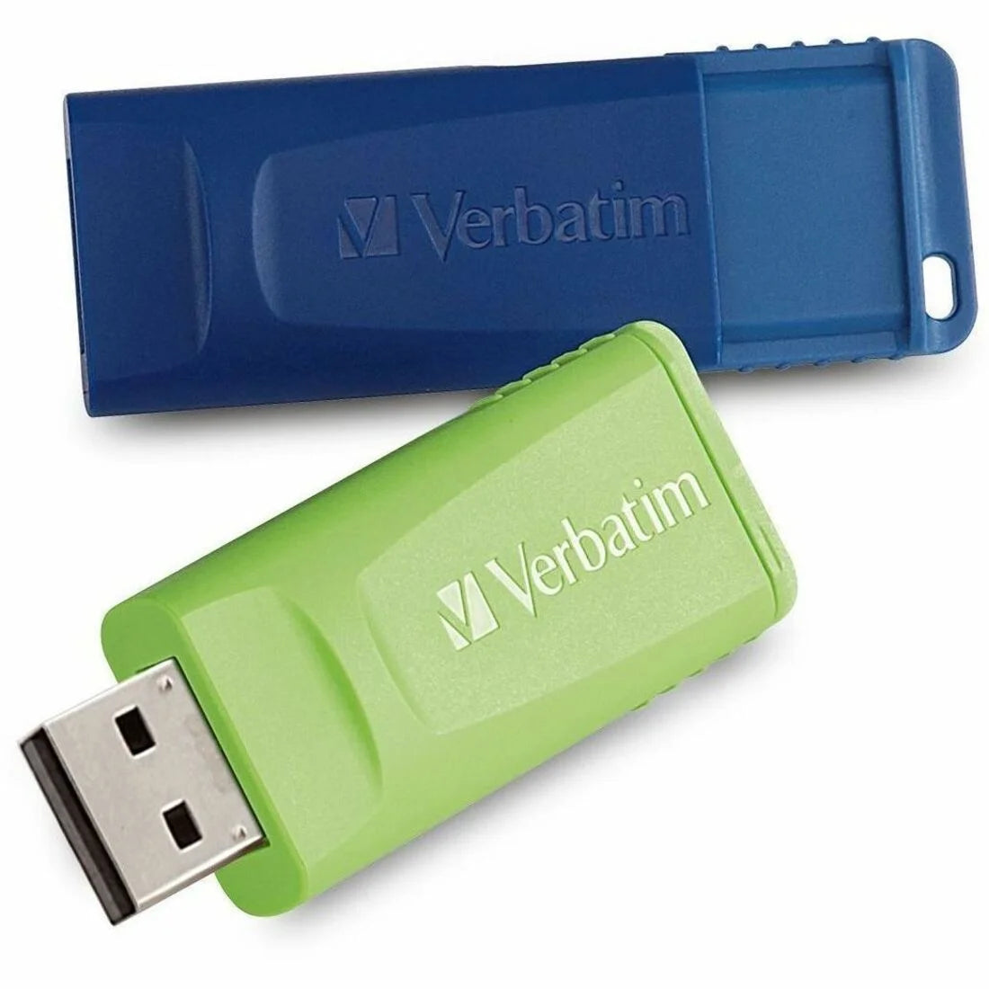 Microban Store ’n’ Go 64GB USB Flash Drive - 2pk - Blue/Green - Lifetime Warranty - Memory & Drives