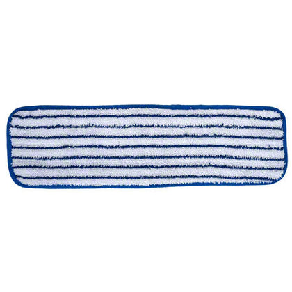 Microfiber and More 19’’ FIN-FLAT White/Blue Floor Finish Mop case of 36