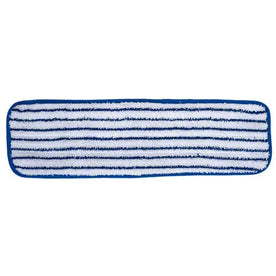 Microfiber and More 19’’ FIN-FLAT White/Blue Floor Finish Mop case of 36
