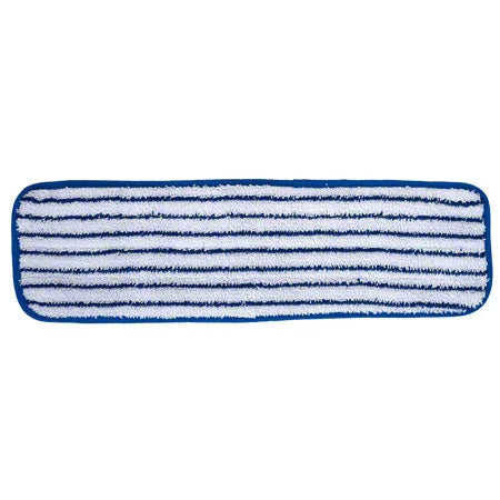 Microfiber and More 19’’ FIN-FLAT White/Blue Floor Finish Mop case of 36