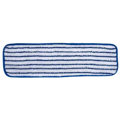 Microfiber and More 19’’ FIN-FLAT White/Blue Floor Finish Mop case of 36