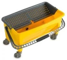 Microfiber and More 8-Gal Bucket with Mop Press includes lid casters handle - Buckets & Wringers