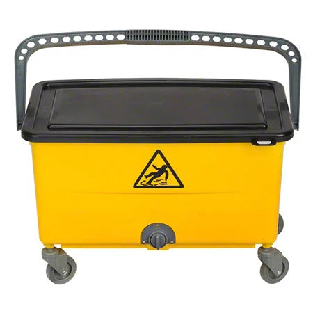Microfiber and More 8-Gal Bucket with Mop Press includes lid casters handle - Buckets & Wringers