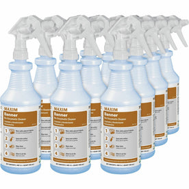 Midlab Banner Bio-Enzymatic Cleaner - Ready-To-Use - 32 fl oz (1 quart) - Fresh Scent - 12 / Carton - White - Restroom
