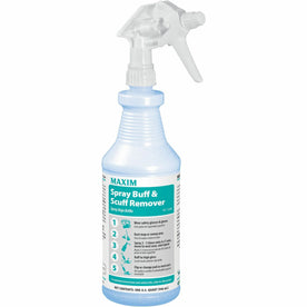 Midlab Buff and Scuff Remover Spray - For Floor - 32 fl oz (1 quart) - 12 / Carton - Durable Slip Resistant - White