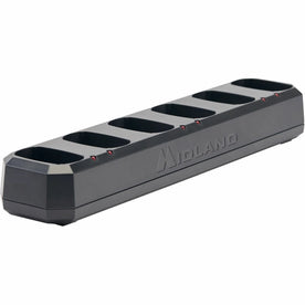Midland 6-Slot Two-Way Radio Charger: Wall/Desktop Docking Station - Two-way & NOAA Radios