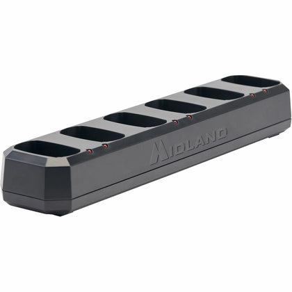 Midland 6-Slot Two-Way Radio Charger: Wall/Desktop Docking Station - Two-way & NOAA Radios