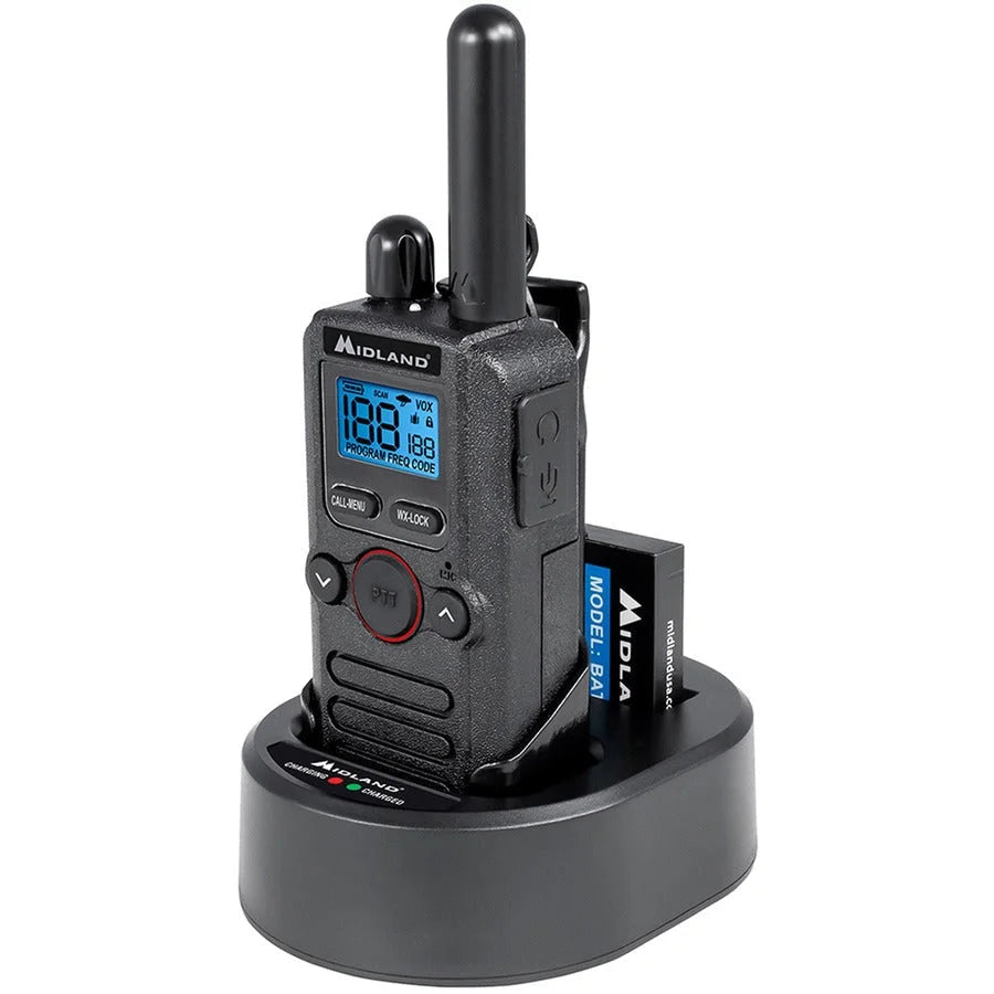 Midland Biztalk BR180: Compact Business Radio with 4 Channels & 142 Privacy Codes - Two-way NOAA Radios
