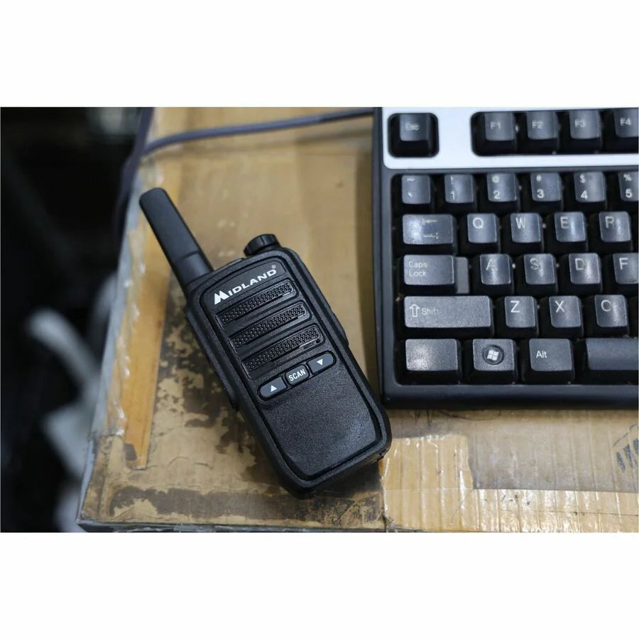 Midland BR10 Business Radio: Flashlight Drop Resistant Li-Ion - Black/Gray - Two-way & NOAA Radios