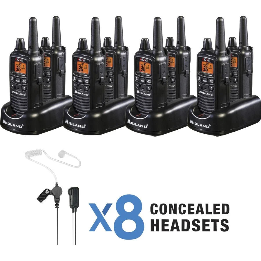 Midland Business Radio Bundle: 36 Channels 22 FRS Silent Operation Hands-free - Two-way & NOAA Radios