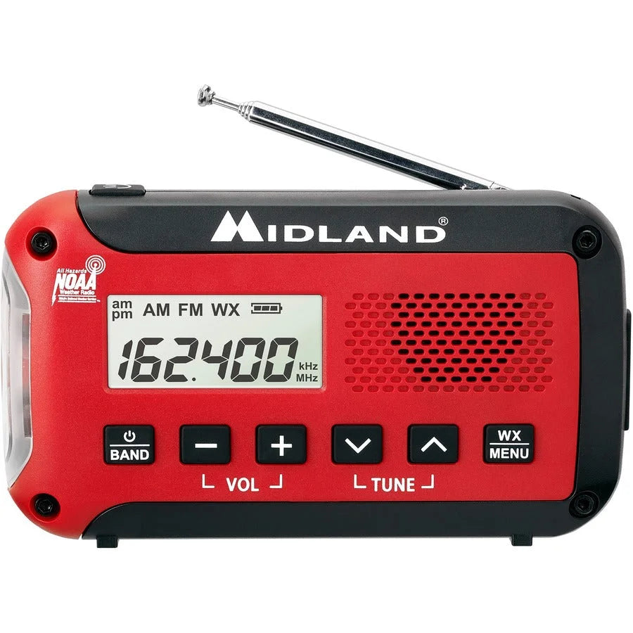 Midland E + READY Emergency Alert Weather Radio - Portable for Outdoor Activities - Two-way & NOAA Radios