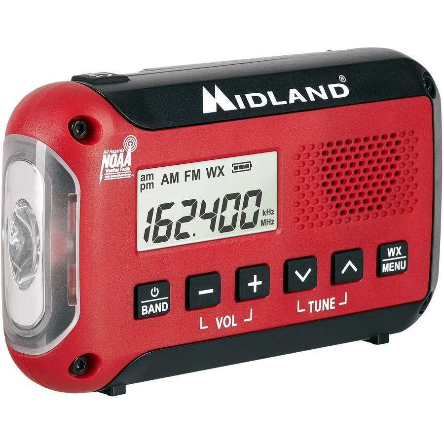 Midland E + READY Emergency Alert Weather Radio - Portable for Outdoor Activities - Two-way & NOAA Radios