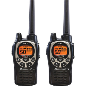 Midland GXT1000VP4 Two-Way Radios - 50 Channels 22 GMRS Hands-free - Black/Silver - Two-way & NOAA