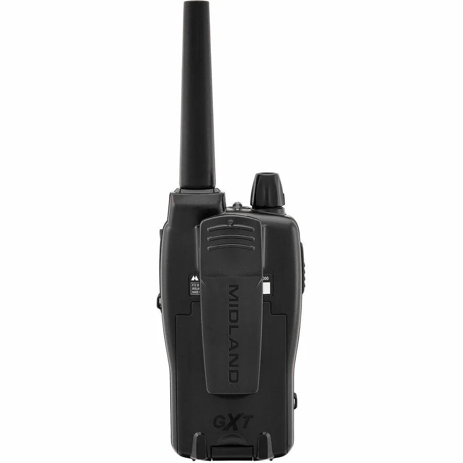 Midland GXT3000 GMRS Walkie Talkies: 50-Channels Flashlight NOAA Keypad Lock - Water Resistant - Black (2 Pack)
