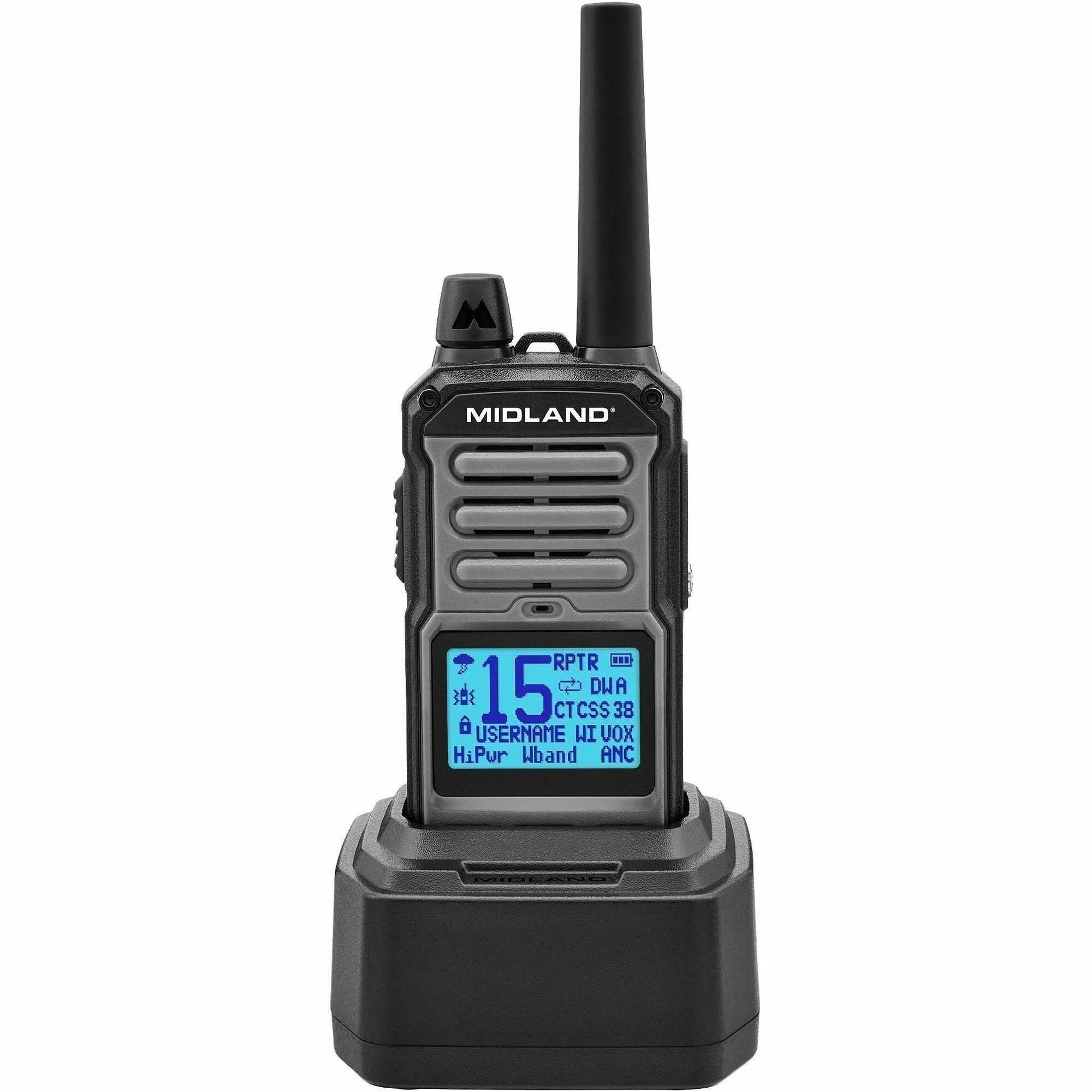 Midland GXT67 PRO GMRS Walkie Talkies - 99 Channels - NOAA Weather Radio - Two-way & Radios