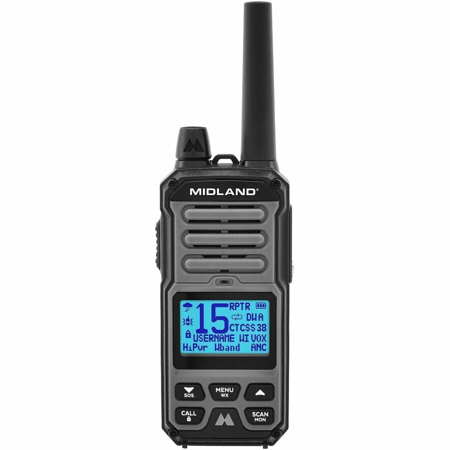 Midland GXT67 PRO GMRS Walkie Talkies - Front